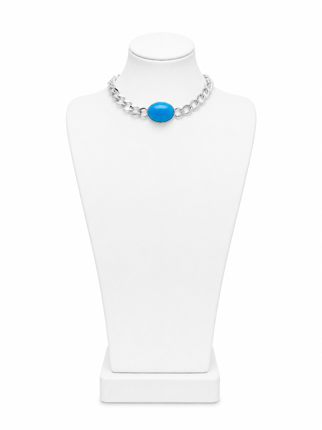 Silver Choker with Stone