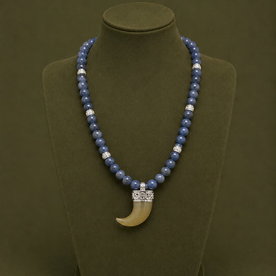 Silver with gray stone