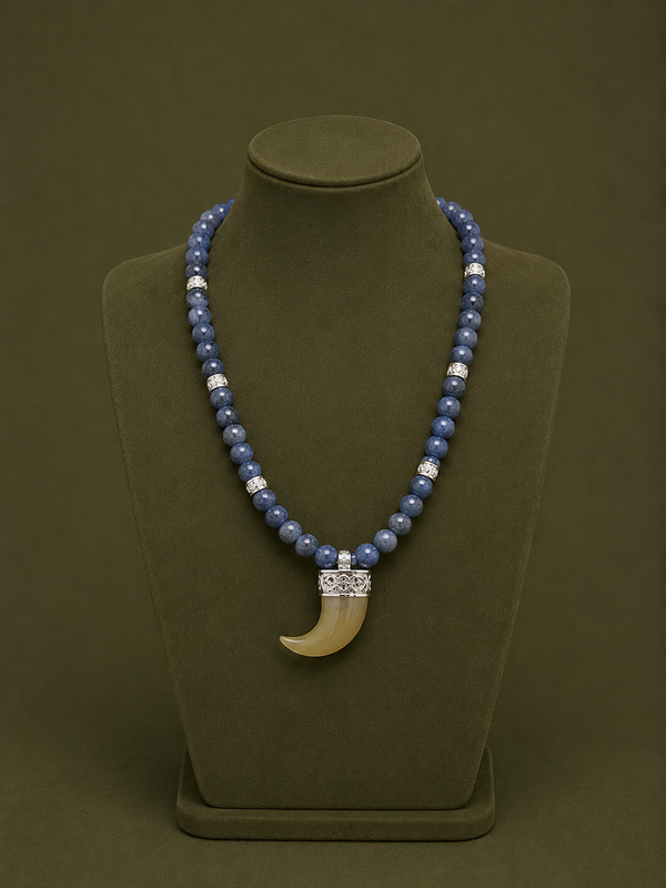 Silver with gray stone