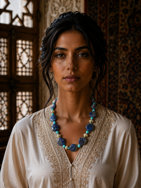 Silver with blue Stone