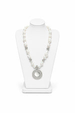 Silver Heritage Necklace with cultured Pearl