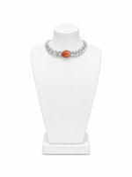 Silver Choker with Stone