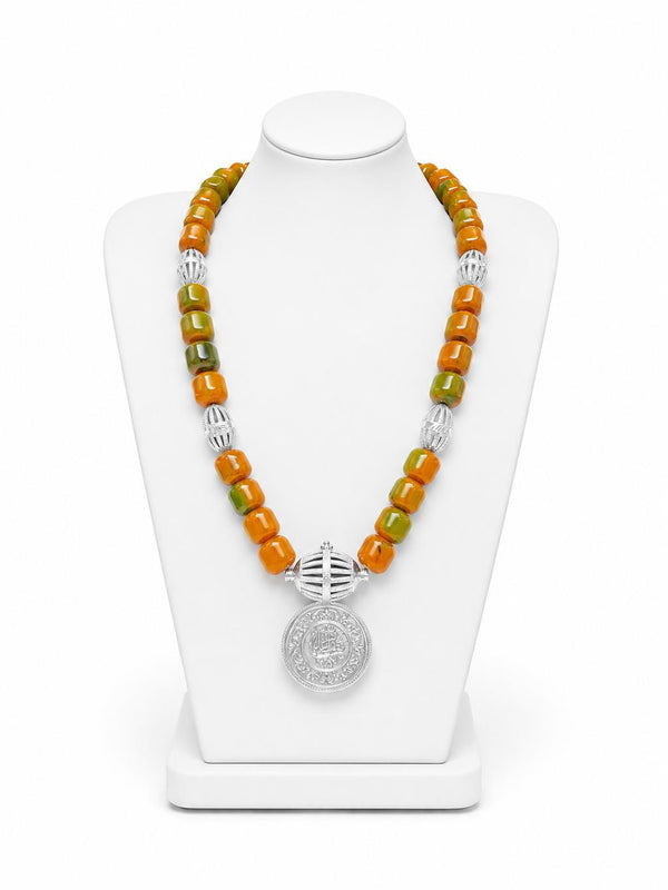 Silve Necklace with Bakelite