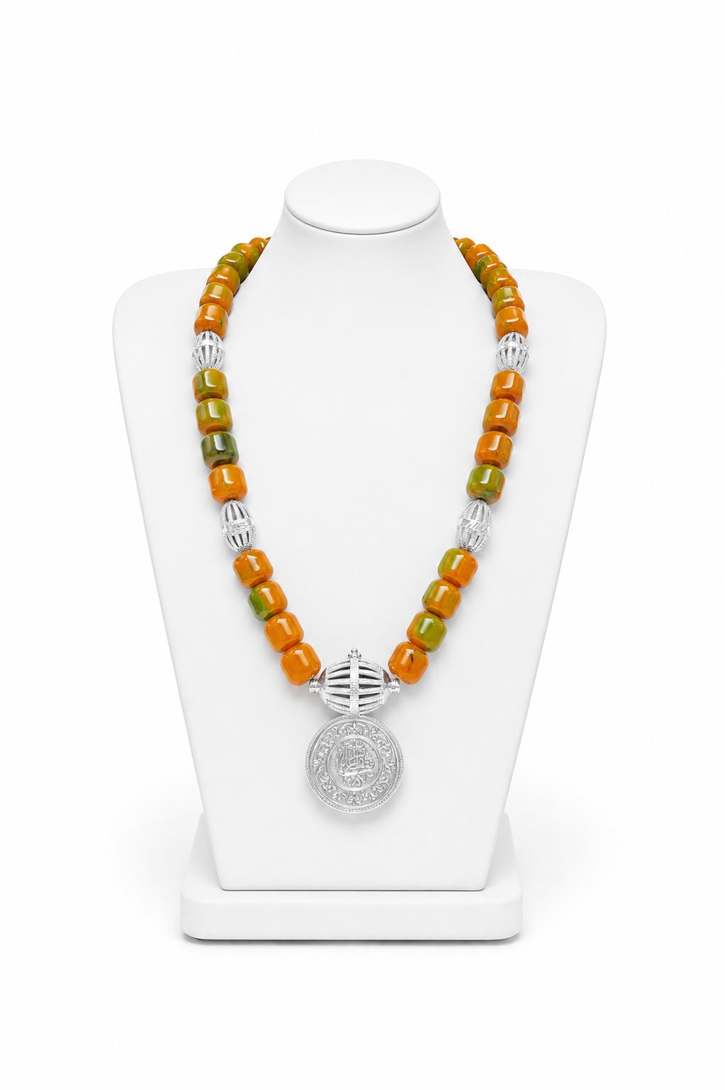 Silve Necklace with Bakelite