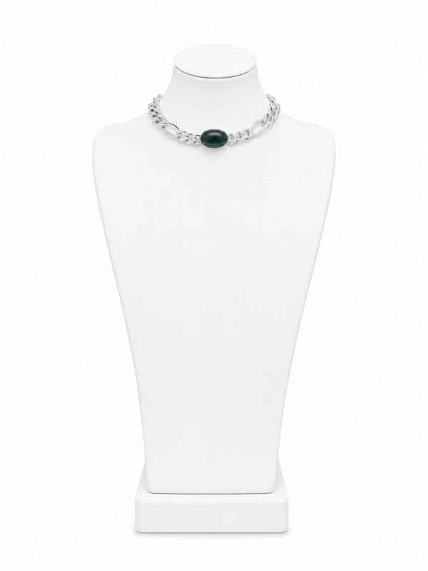 Silver Choker with Stone