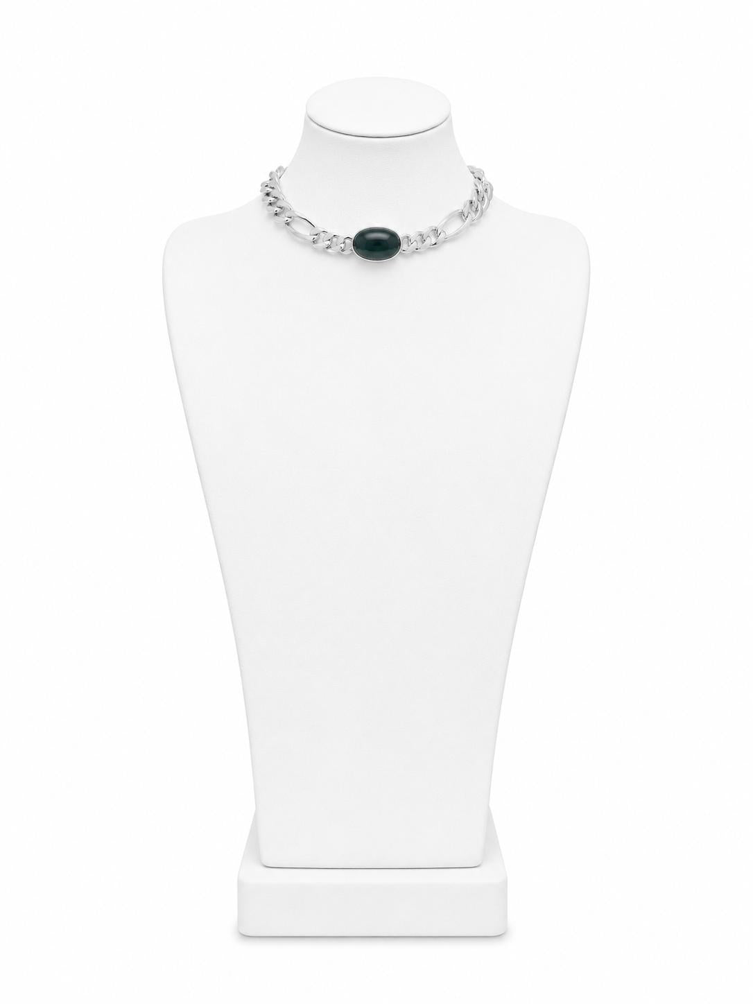Silver Choker with Stone