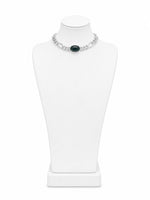 Silver Choker with Stone