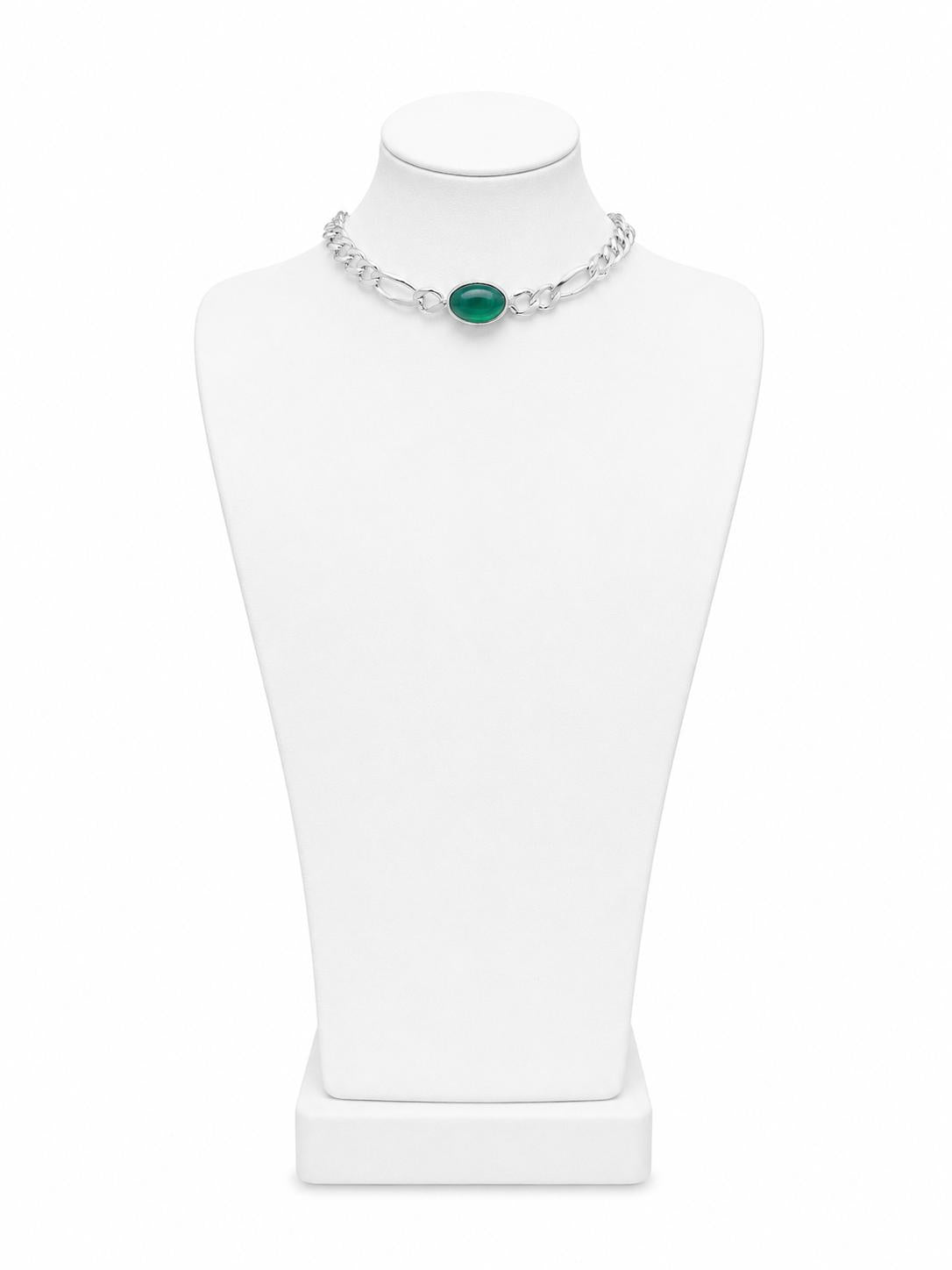 Silver Choker with Stone