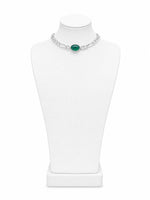 Silver Choker with Stone