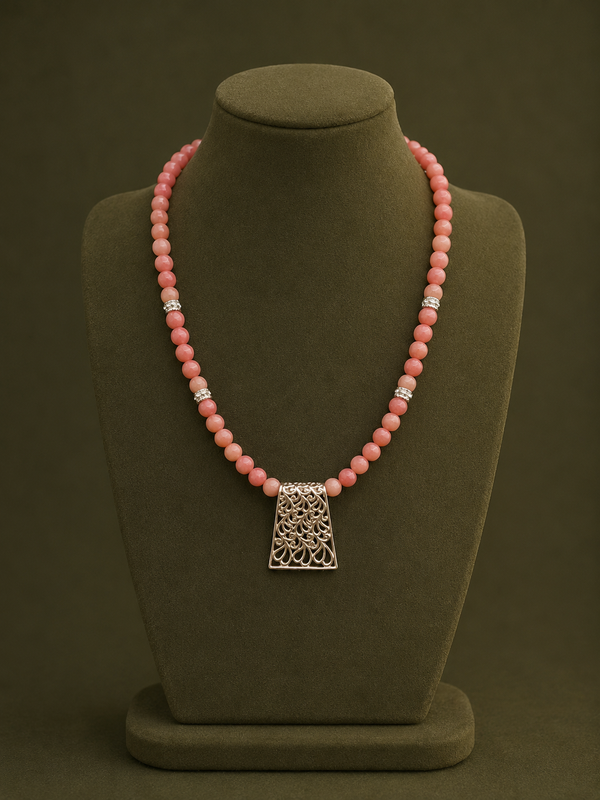 Pink Silver Necklace