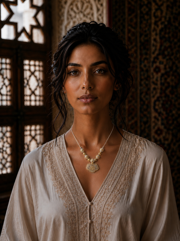 Silver Necklace with Gold plated